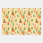 Desert Cactus Pflanze Pattern Western USA Geschenkpapier Set (Vorderseite 3)