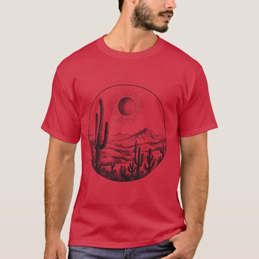 Desert Cactus Plants Adventure Arizona Cactus Scen T-Shirt (Vorderseite)