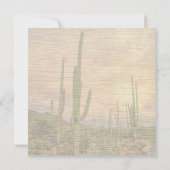 Desert Cactus Plants On Wood Grain Photo Image Karte (Rückseite)