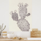 Desert Cactus Poster (Küche)