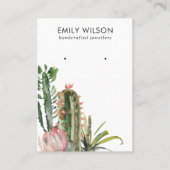 DESERT CACTUS PROTEA FOLIAGE STUD EARRING DISPLAPL VISITENKARTE (Vorderseite)