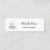 Desert Cactus QR code Minimalist Interior Design Mini Visitenkarte (Vorderseite)