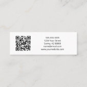 Desert Cactus QR code Minimalist Interior Design Mini Visitenkarte (Rückseite)