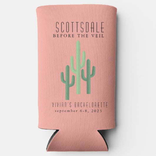 Desert Cactus Scottsdale Bachelorette Can Cooler Selters Dosenkühler (Vorderseite)