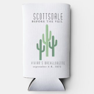Desert Cactus Scottsdale Bachelorette Can Cooler Selters Dosenkühler