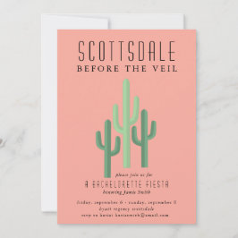 Desert Cactus Scottsdale Bachelorette Einladung