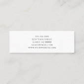 Desert Cactus Southwest Simple Schwarz-weiß Mini Visitenkarte (Rückseite)