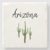 Desert Cactus Steinuntersetzer (Vorderseite)