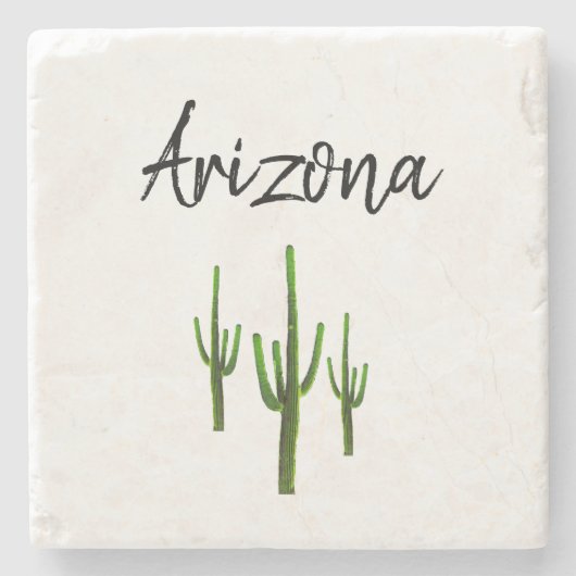 Desert Cactus Steinuntersetzer (Vorderseite)