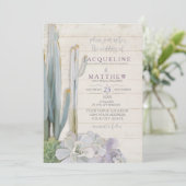 Desert Cactus succulent Modern Typografy Script Einladung (Stehend Vorderseite)