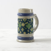 Desert Cactus & Succulent Pattern Bierglas (VorderseiteRechts)