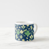 Desert Cactus & Succulent Pattern Espressotasse (Vorderseite Rechts)