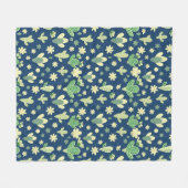 Desert Cactus & Succulent Pattern Fleecedecke (Vorderseite (Horizontal))