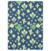 Desert Cactus & Succulent Pattern Klemmbrett (Rückseite)