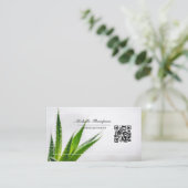 Desert Cactus succulents QR Code Business Card Visitenkarte (Stehend Vorderseite)