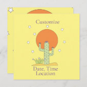 Desert Cactus Sun Thunder_Cove Einladung (Vorne/Hinten)