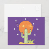Desert Cactus Sun Thunder_Cove Feiertagspostkarte (Vorne/Hinten)