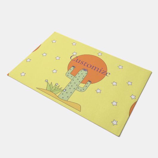 Desert Cactus Sun Thunder_Cove Fußmatte (Schrägansicht)