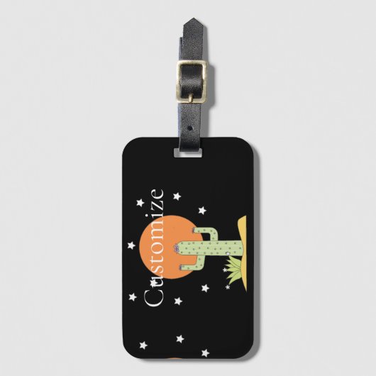 Desert Cactus Sun Thunder_Cove Gepäckanhänger (Vorderseite Vertikal)