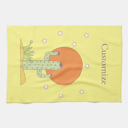 Desert Cactus Sun Thunder_Cove Geschirrtuch (Horizontal)