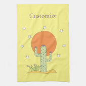 Desert Cactus Sun Thunder_Cove Geschirrtuch (Vertikal)