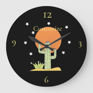 Desert Cactus Sun Thunder_Cove Große Wanduhr