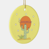 Desert Cactus Sun Thunder_Cove Keramik Ornament (Rechts)