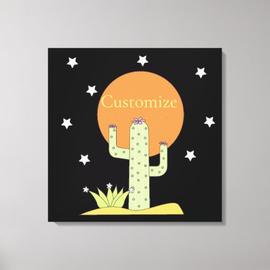 Desert Cactus Sun Thunder_Cove Leinwanddruck (Vorderseite)