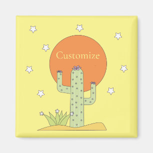 Desert Cactus Sun Thunder_Cove Magnet