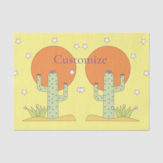Desert Cactus Sun Thunder_Cove Seidenpapier (Vorderseite)