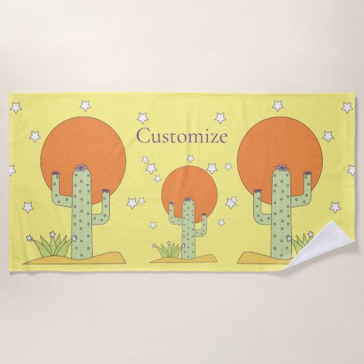 Desert Cactus Sun Thunder_Cove Strandtuch (Vorderseite)
