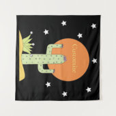 Desert Cactus Sun Thunder_Cove Wandteppich (Vorderseite (Horizontal))