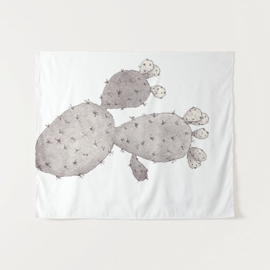 Desert Cactus Tapestry Wandteppich (Vorderseite (Horizontal))