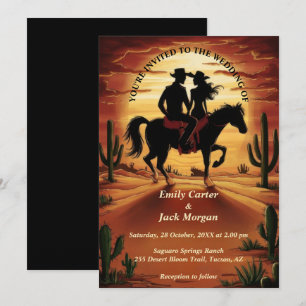 Desert Cactus Wedding Einladung