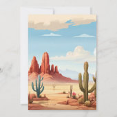 Desert Cactus Wedding Einladung (Rückseite)