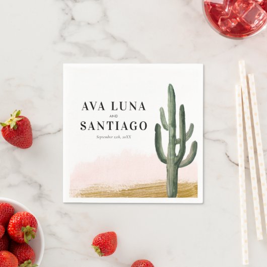 Desert Cactus Wedding Serviette (Beispiel)