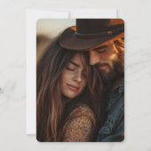 Desert Cactus Western Monogram Save the Date Einladung (Rückseite)