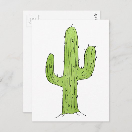 Desert Cactus Wüste Pflanze Kaktus Tree Design Postkarte (Vorne/Hinten)