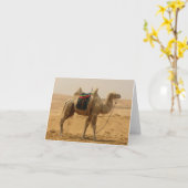 Desert Camel Blank Card Karte (Gelbe Blume)