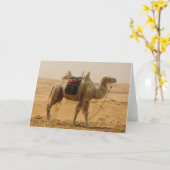 Desert Camel Blank Card Karte (Gelbe Blume)