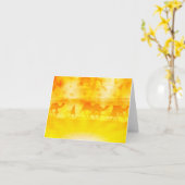 Desert Camel Caravan Sunburst Note Card Karte (Gelbe Blume)