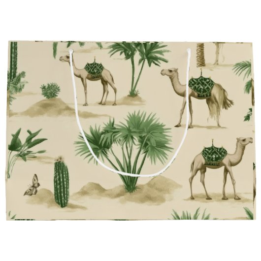 "Desert Camel Gift Bag" Große Geschenktüte (Rückseite)