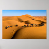 DESERT CAMEL TRAIN - Sanddünen in Tamnougalt Poster (Vorne)