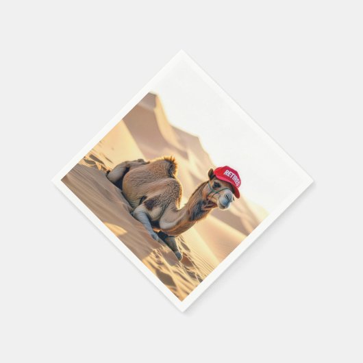 Desert Camel Wearing a Retired Cap Serviette (Ecke)
