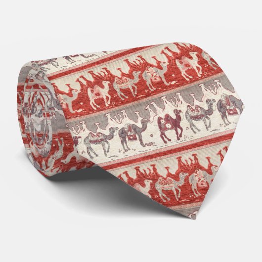 Desert Camels Caravan Art Krawatte (Gerollt)