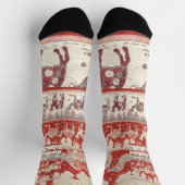 Desert Camels Caravan Art Socken (Oben)