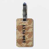 Desert Camouflage Gepäckanhänger (Rückseite vertikal)