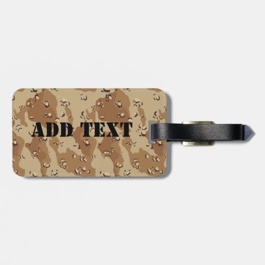 Desert Camouflage Gepäckanhänger (Rückseite horizontal)