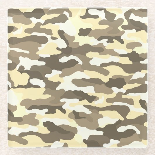 Desert Camouflage Glasuntersetzer (Vorderseite)