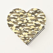 Desert Camouflage Heart Notizblock (Rückseite)